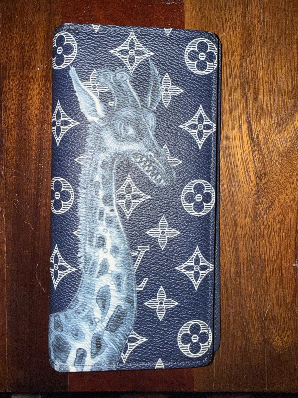 RARE LOUIS VUITTON x CHAPMAN BROTHERS SAVANE GIRAFFE BRAZZA WALLET — M66025